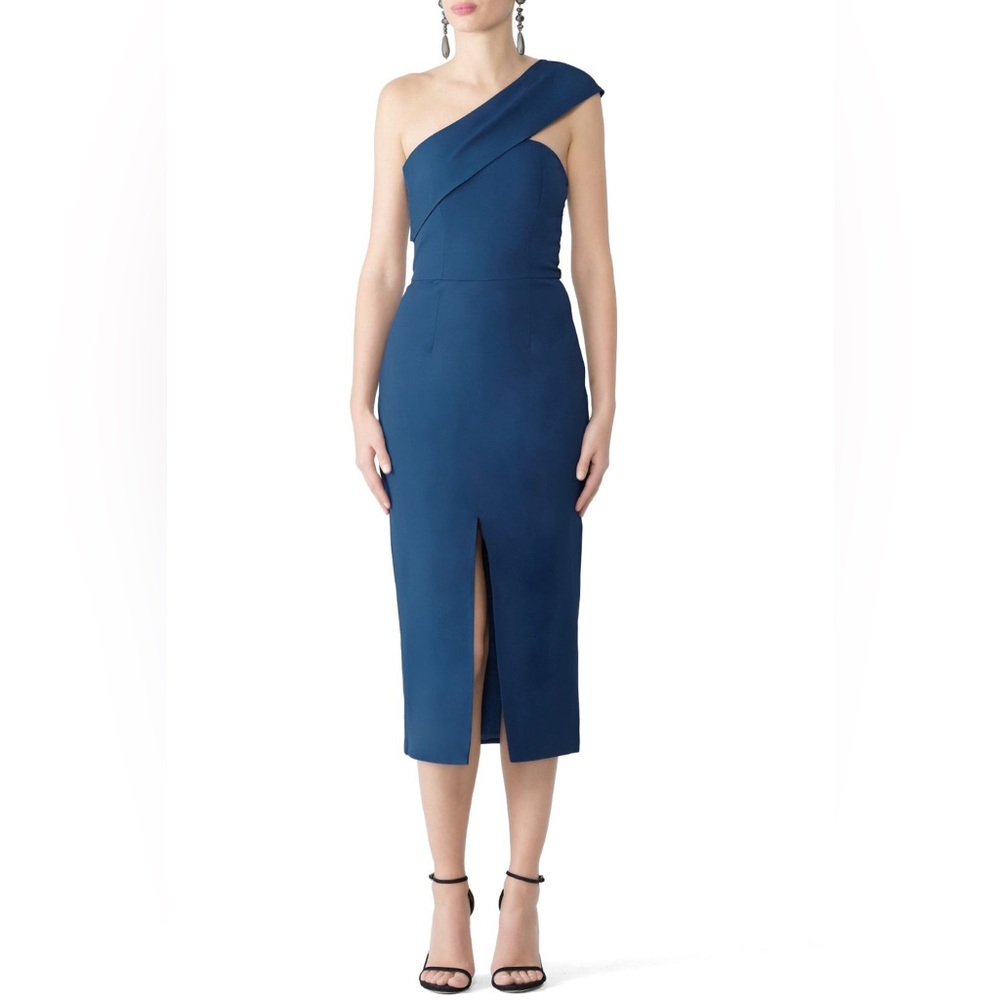 Yumi‎ Kim That Jazz Asymmetrical Midi Dress in Ink Blue Large style DR-16128